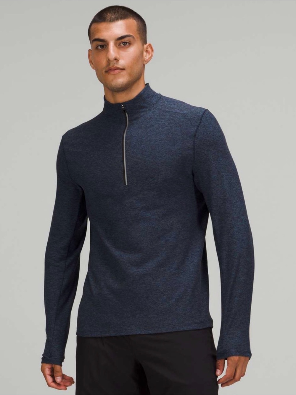 Lululemon Surge Warm Reflective 1/2 Zip
Heathered True Navy / Black